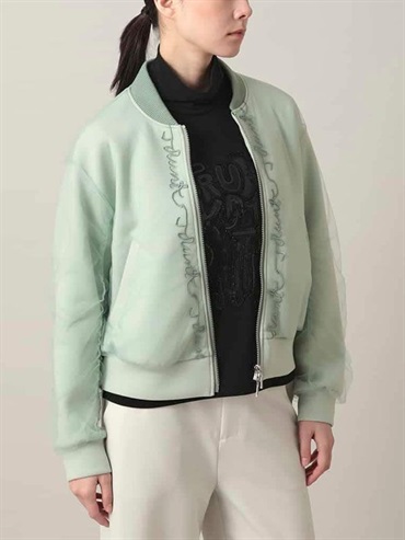 網紗疊搭太空棉針織布勞森