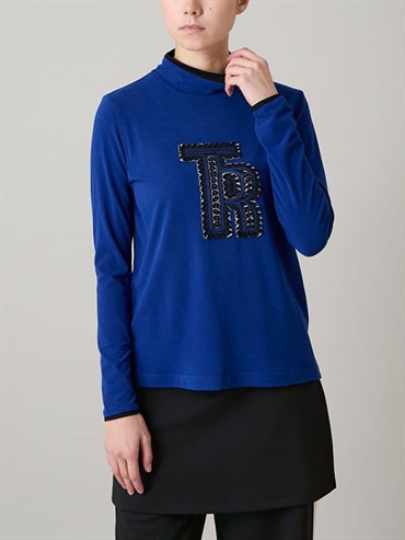 鏤空刺繡標誌暖感針織上衣