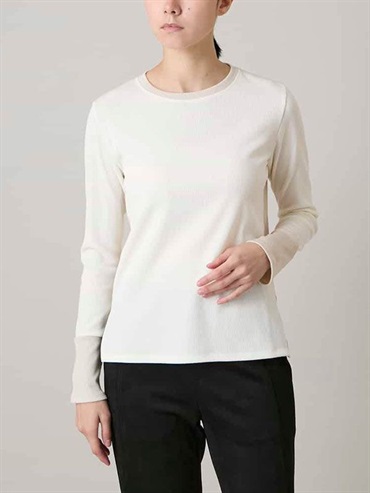 拼色方塊設計針織上衣(米色(82)/38)