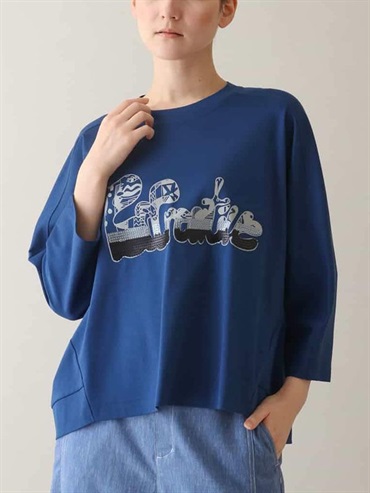 亮片刺繡設計套頭上衣(海軍藍(57)/38)
